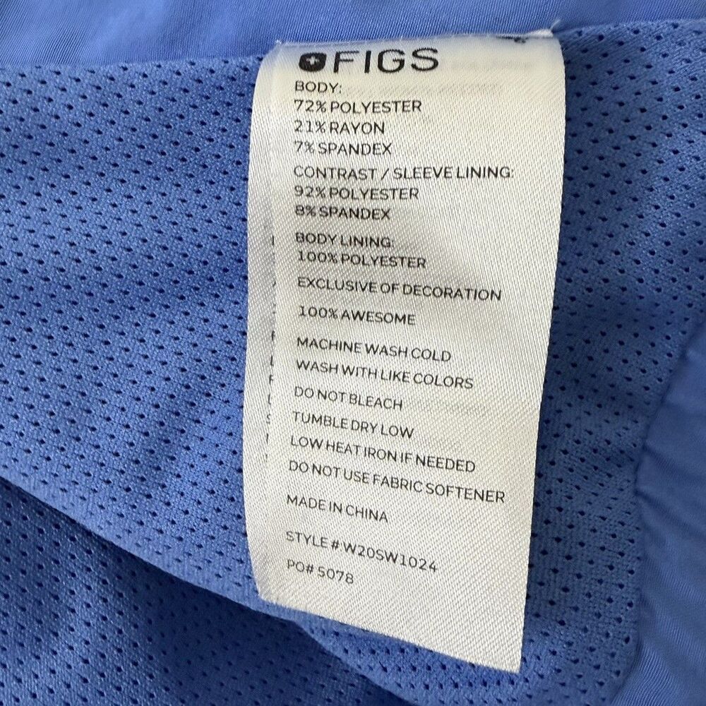 Figs Women's Utility Jacket in Bright Blue - Picture 3 of 10